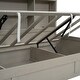 preview thumbnail 7 of 12, Twin Storage Bookcases Platform Bed wUSB Charging Station, LIGHT GREY