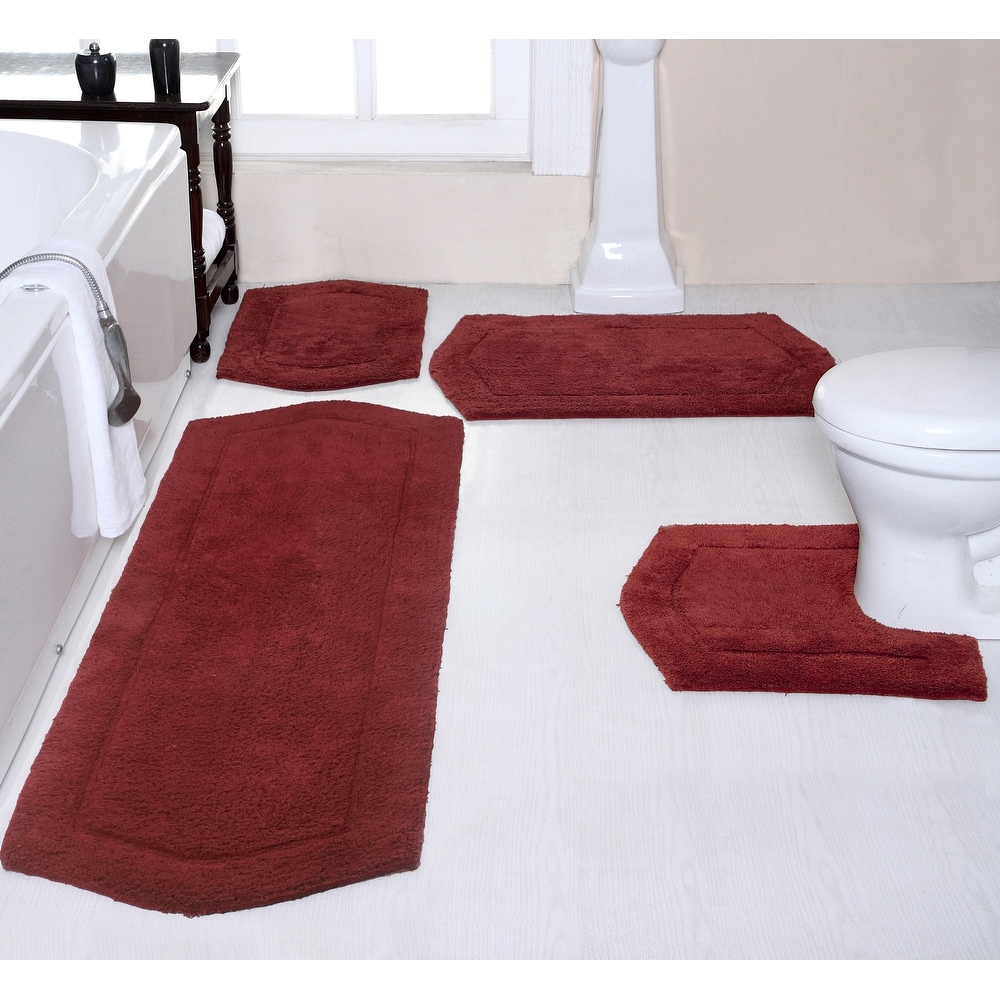 Red Bathroom Rug 2x3, Rose Bath Rug Shaggy Bath Mat Plush Water