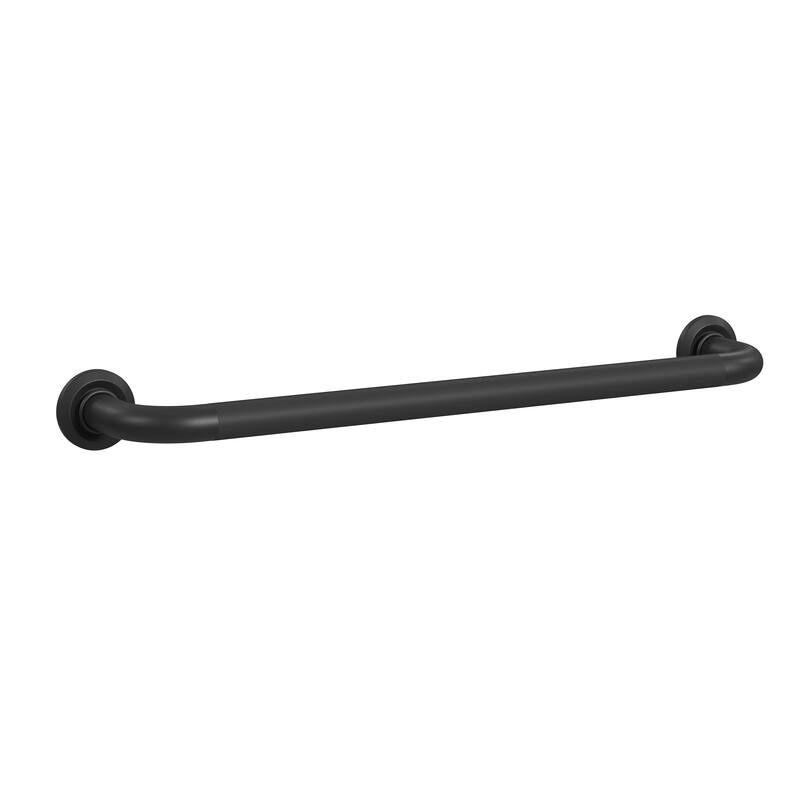 ErgoSafetyBar 24-in Ergonomic Soft Grip 32mm Diameter ADA Compliant 500 lb Weight Capacity Matte Black