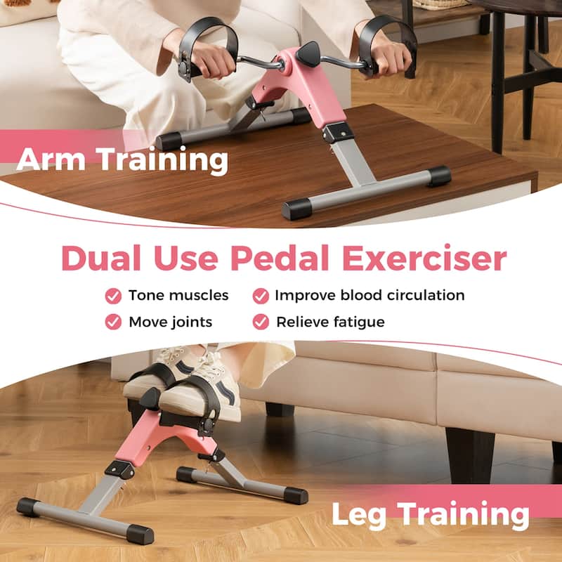 Costway Under Desk Exercise Bike Pedal Exerciser with LCD Display for - See Details