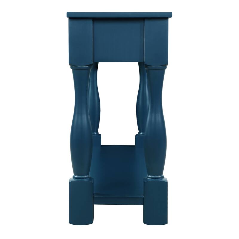 Stylish Wooden Console Table with Drawers and Shelf, Perfect for Entryway or Hallway Decor.