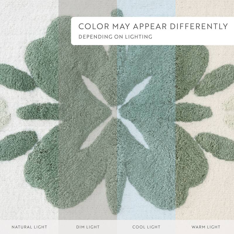 Becky Cameron 100% Cotton Floral Patterned Bath Mat