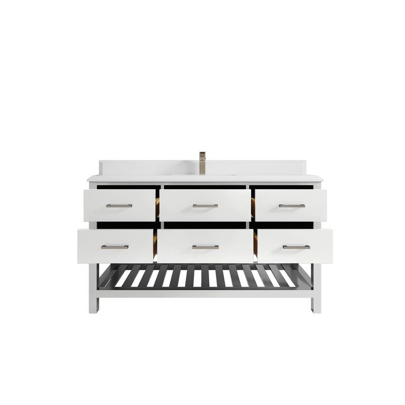 Willow Collections 60 in. W x 22 in. D Parker Single Sink Bathroom Vanity with Countertop