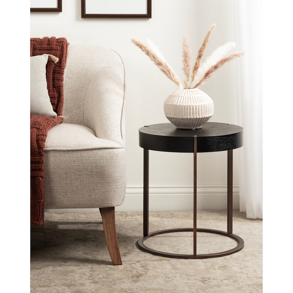 Kate and Laurel Rovin Side Table Wood and Metal - 16x16x18