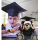 preview thumbnail 5 of 3, DolliBu Black Bear with Red Plaid Outfit Graduation Plush Toy - 9 inches