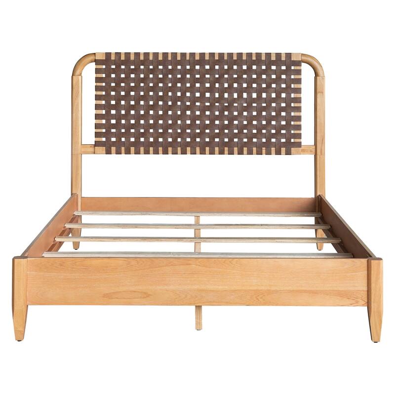 INK+IVY Jameson Woven Faux Leather Bed Queen