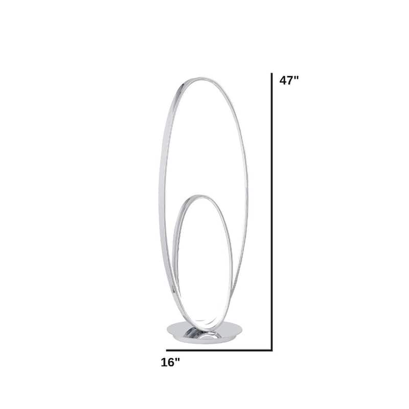 Finesse Decor Milan Chrome LED 65" Dimmable Floor Lamp