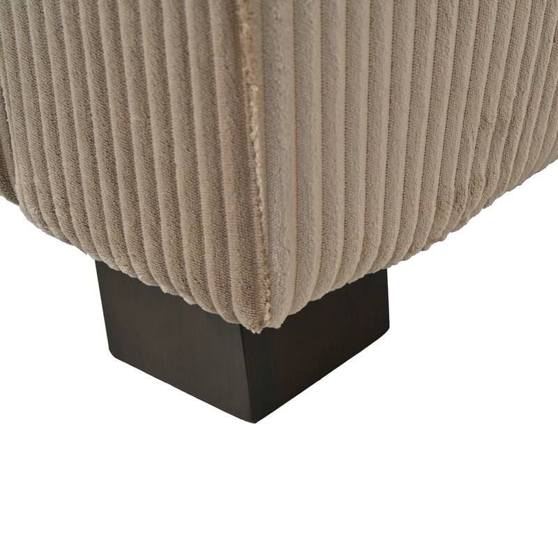 Light Coffee 3 Seater Solid Wood Sofa 80"x31"x26"