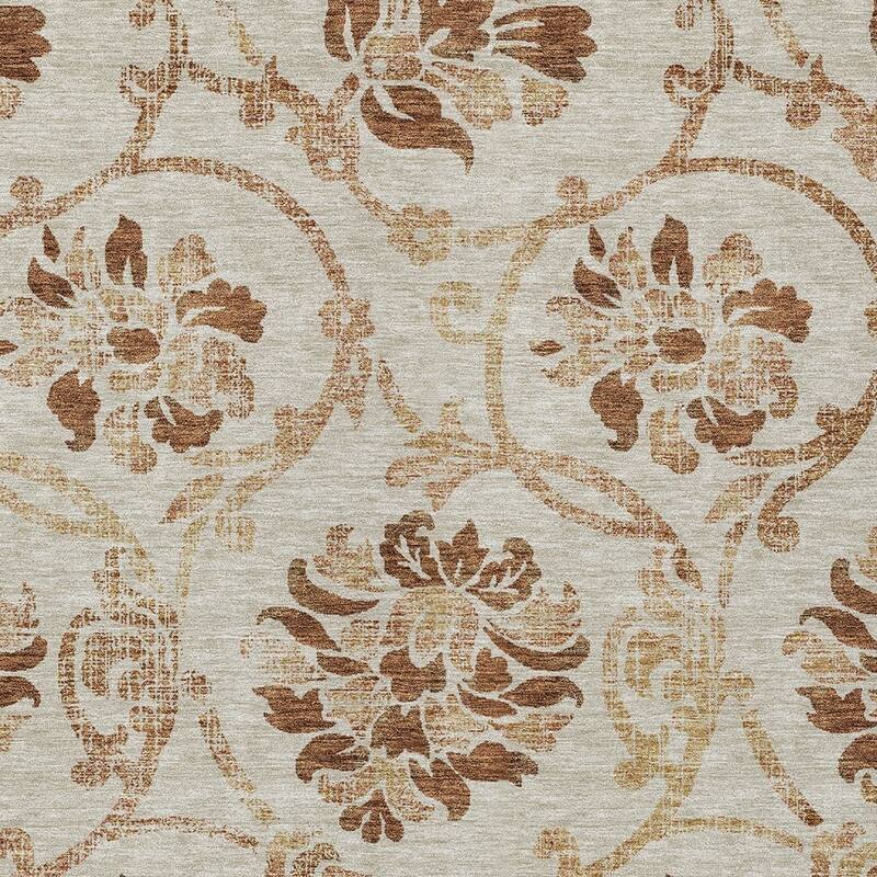 HomeRoots Floral Traditional Rectangle Outdoor Rug