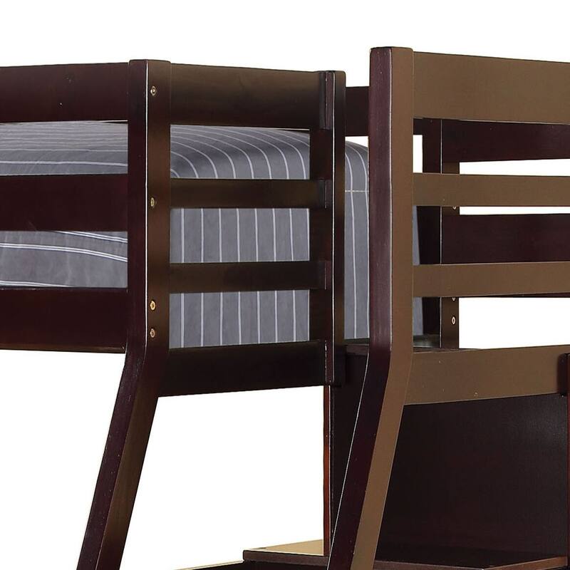 Farley Twin Over Full Bunk Bed with Storage Ladder and Trundle