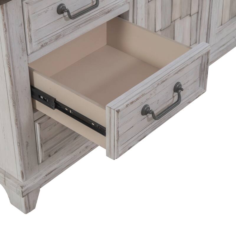 River Place Riverstone White & Tobacco Entertainment TV Console Various Sizes