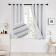 preview thumbnail 19 of 33, Deconovo Linen Blackout Curtains and Drapes for Bedroom 2 Panels W52 x L63 - Greyish White