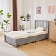 preview thumbnail 18 of 27, Four Large Drawers Pinewood Twin Bed With A Curved Vertical Headboard