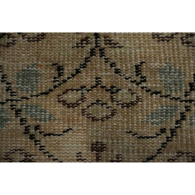 Hand Knotted Oriental 100% Wool Carpet Transitional Floral Yellow & Gold Anatolian Area Rug - 7' 6'' X 4' 10''