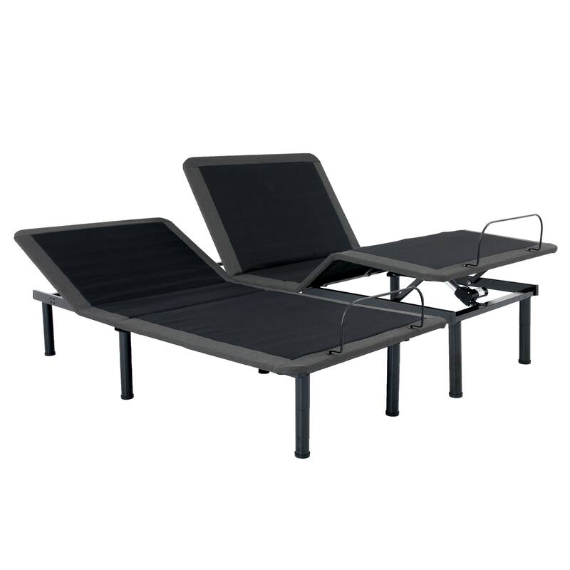 Bridgevine Home Quick Assembly Adjustable Bedframe with Voice Activated Controls