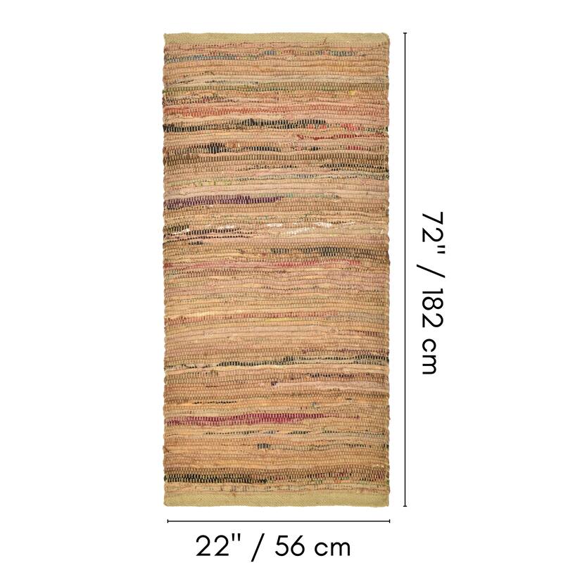Fabstyles Premium Cotton Handmade Area Rag Rug Living Room, Hallway