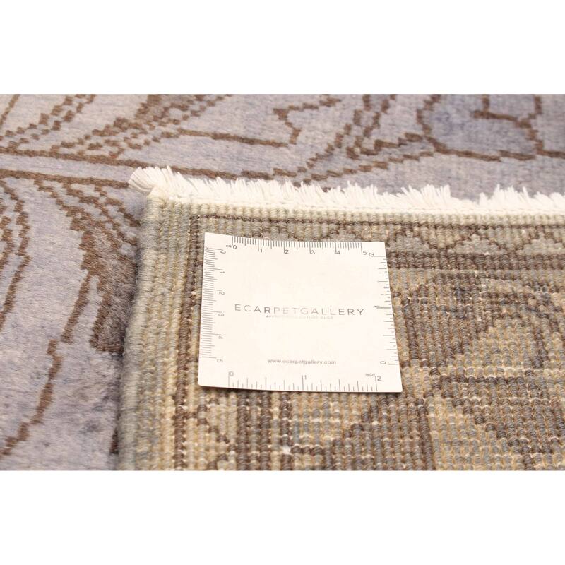 ECARPETGALLERY Hand-knotted Vibrance Grey Wool Rug - 3'6 x 5'0