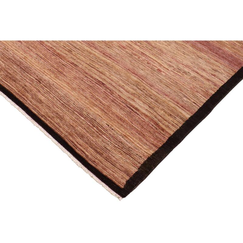 Modern Minimalist Gabbeh Hand Knotted Wool Area Rug