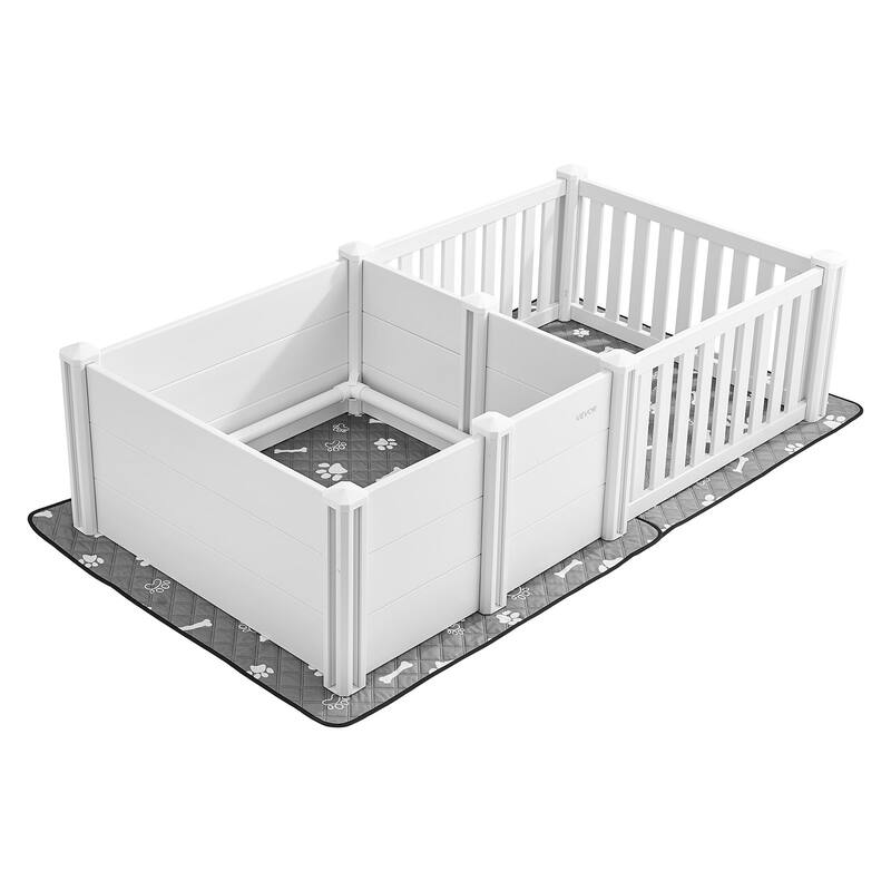 Adjustable Height Dog Whelping Box for Medium Dogs, Easy Clean
