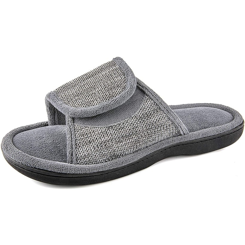 rockdove men's memory foam slide slipper