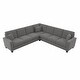 preview thumbnail 31 of 35, Stockton 110W L Shaped Sectional Couch by Bush Furniture French Gray