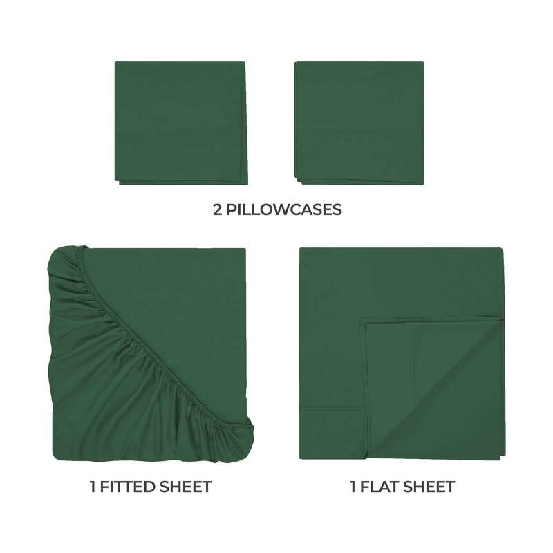 Superior Egyptian Cotton 300 Thread Count Solid Bed Sheet Set