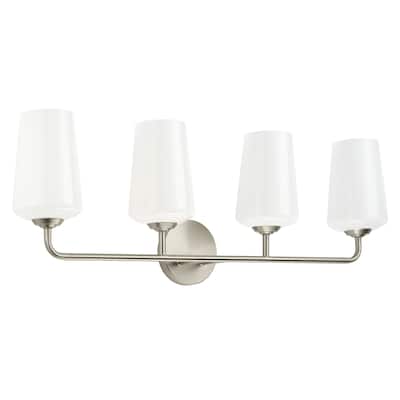 Celino Four-Light Bath & Vanity with White Glass - 33
