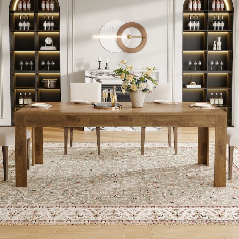 78.7 Inch Long Rectangle Dining Table for Kitchen Dining Room - 27.56" D x 78.74" W x 31.49" H