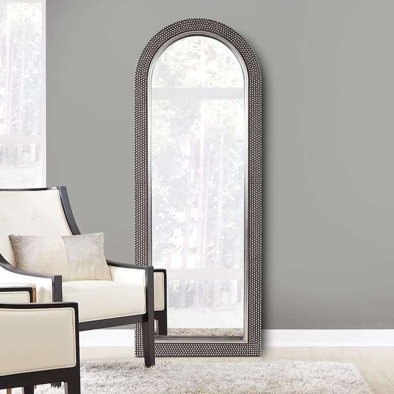 Allan Andrews Full Length Arched Mirror with Beaded Frame