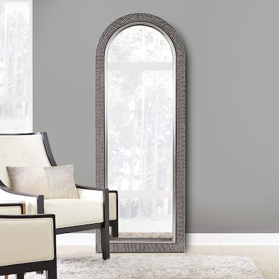 Allan Andrews Full Length Arched Mirror with Beaded Frame
