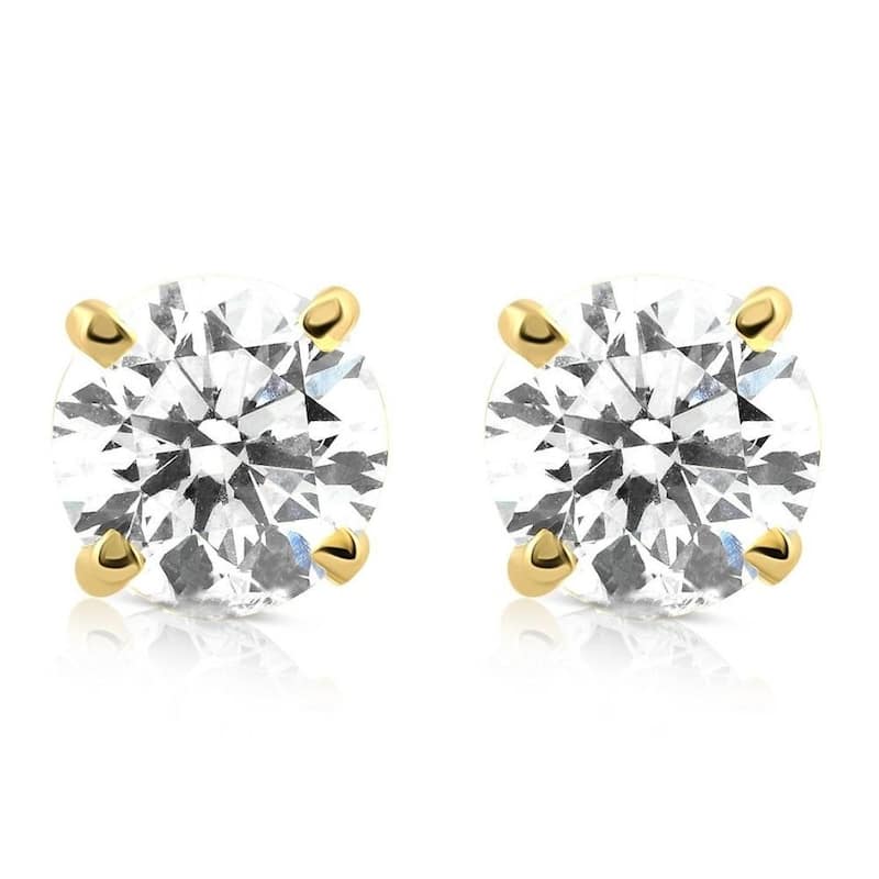 1 1/4ct Diamond Studs Yellow Gold