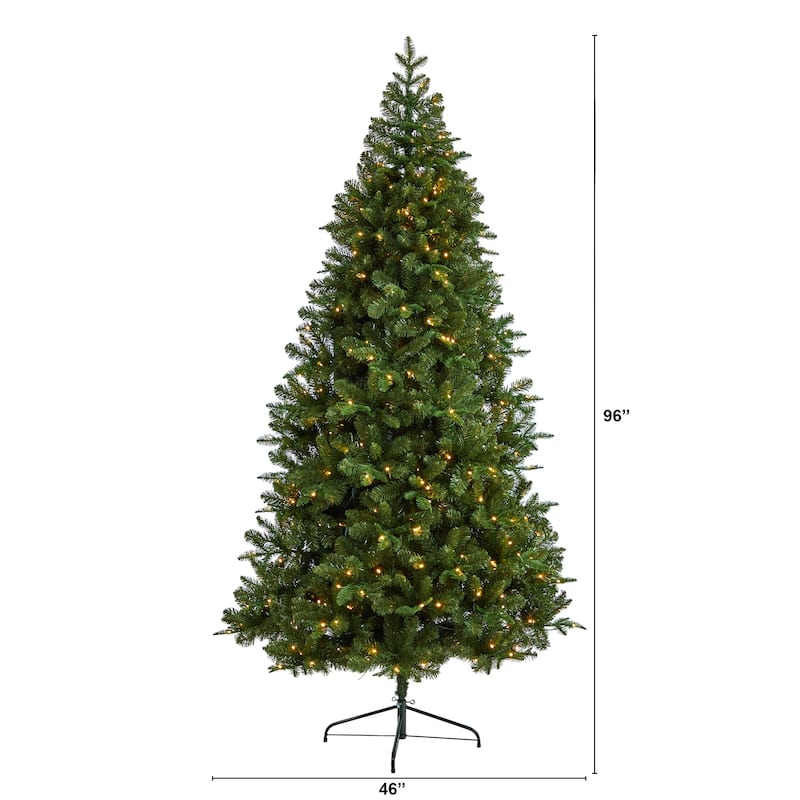 8' Grand Teton Spruce Flat Back Christmas Tree - 96