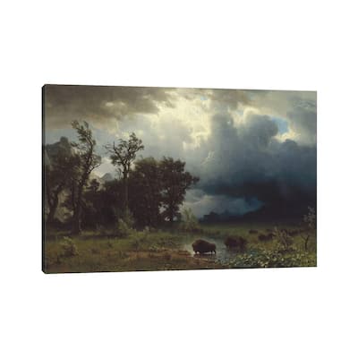 iCanvas "Buffalo Trail: The Impending Storm, 1869" by Albert Bierstadt Canvas Print
