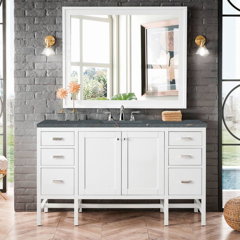 James Martin Vanities E444-V60S-3PBL Addison 60" Single Basin Wood