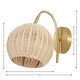 preview thumbnail 5 of 3, SAFAVIEH Lighting Nahum 8.5" Wall Sconce (Set of 2) - 11.5" x 8.5" x 11"-W/D/H
