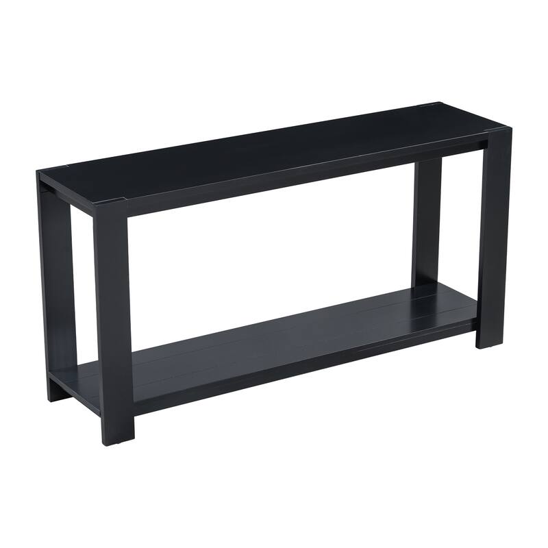 59 Inch Console Table with Bottom Shelf,Minimalist Style Console Table for Entryway