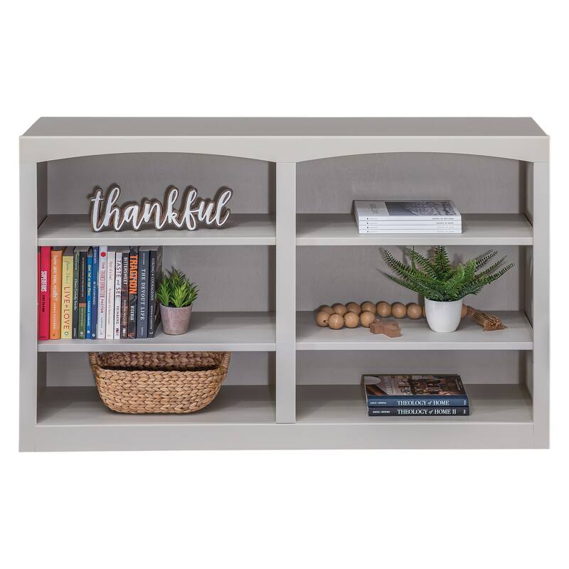 Arch+Haven Solid Wood Bookcase 48 x 30 - Storm Gray
