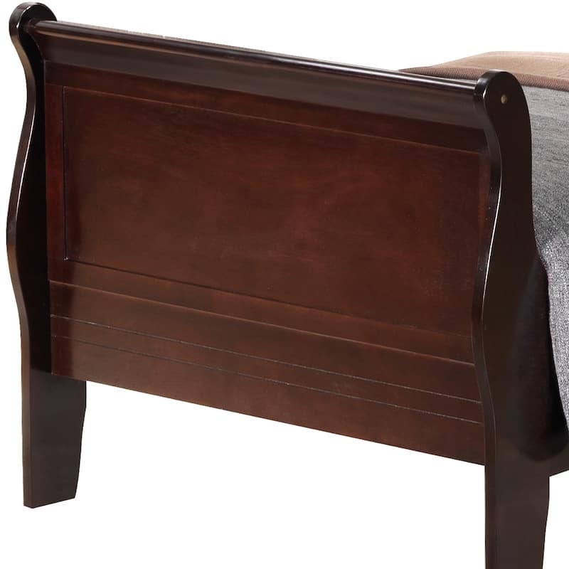 Twin Size Particle Board Traditional Platform Bed with Sturdy Design