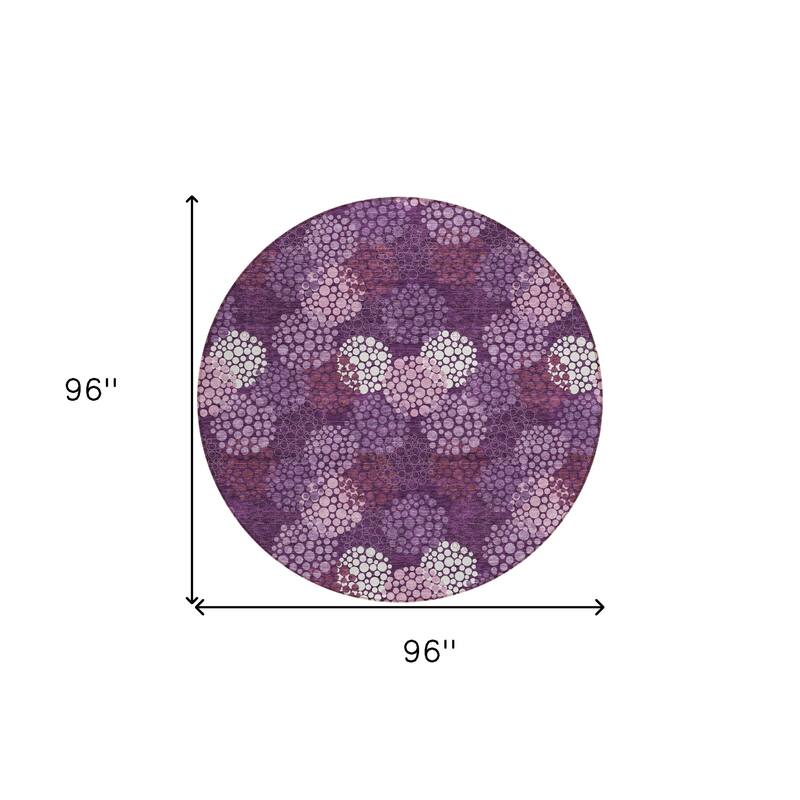 HomeRoots Polka Dot Transitional Rectangle Outdoor Rug