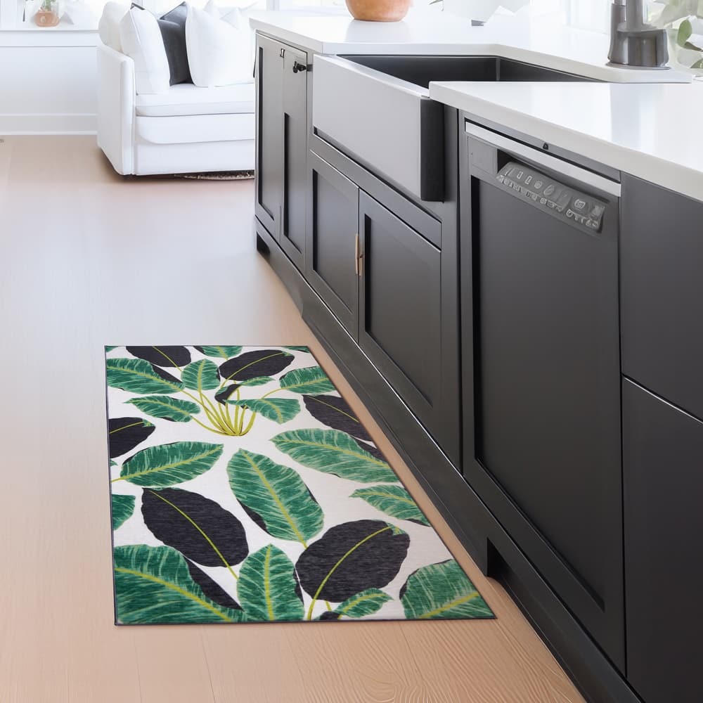 My Magic Carpet Flock Camel Washable Rug