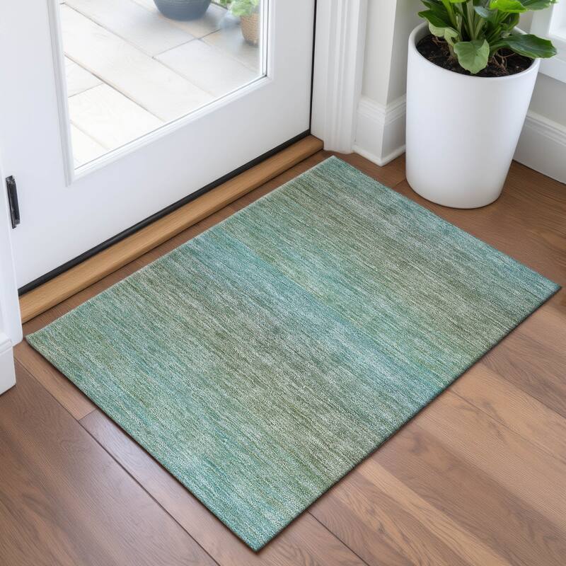 Premium Washable Super Soft Casual Ombre Mayfield Rug - Teal - 1'8" x 2'6"