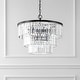 preview thumbnail 11 of 24, SAFAVIEH Couture Karissa 24-Inch Crystal 10-Light Tier Chandelier - 24" W x 24" D x 21 / 69" H