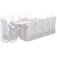 preview thumbnail 13 of 22, vidaXL 7/9/11 Piece Patio Dining Set with Cushions Gray Poly Rattan - 22.4" x 27.2" x 41.7"