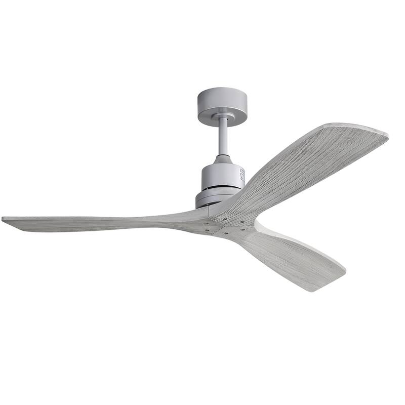 52''/60" Large Ceiling Fan without Lights, Remote Control and Reversible Motor Included, 3 Wood Blades