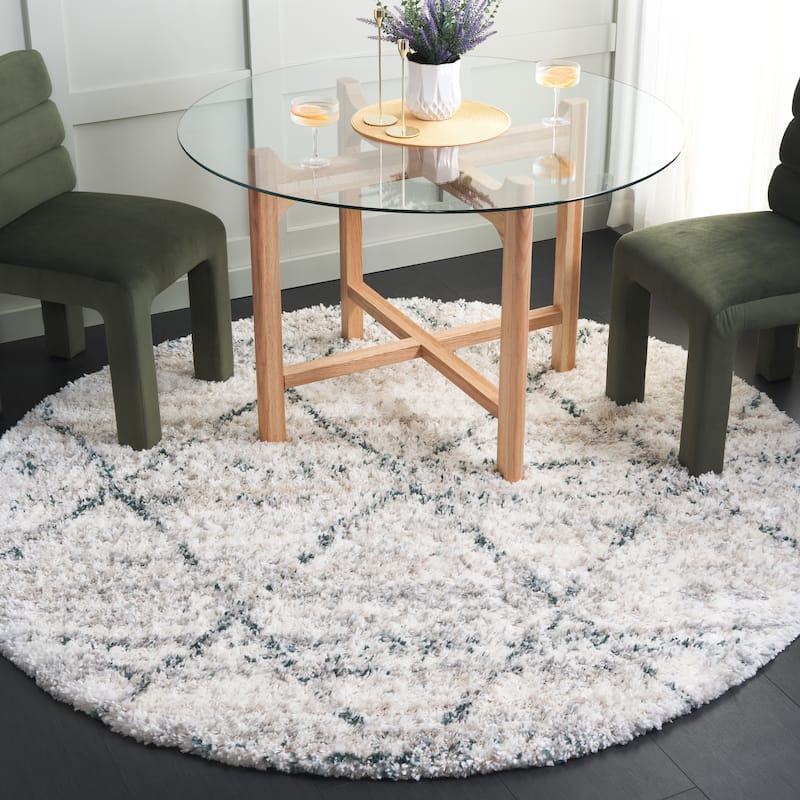 SAFAVIEH Fontana Shag Marye Modern Trellis 2-inch Thick Rug