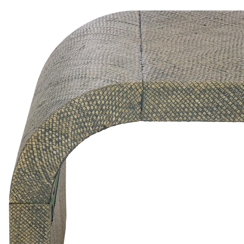 SAFAVIEH Home Pipat Curved Pandan Coffee Table, Fully Assembled - 18"W x 45"D x 18"H