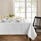 preview thumbnail 1 of 33, Continental Solid Texture Water and Stain Resistant Tablecloth 52x70 - White