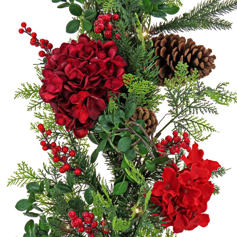 National Tree Company 9 ft. Decorated Vienna Waltz Garland with LED Lights - 9 ft