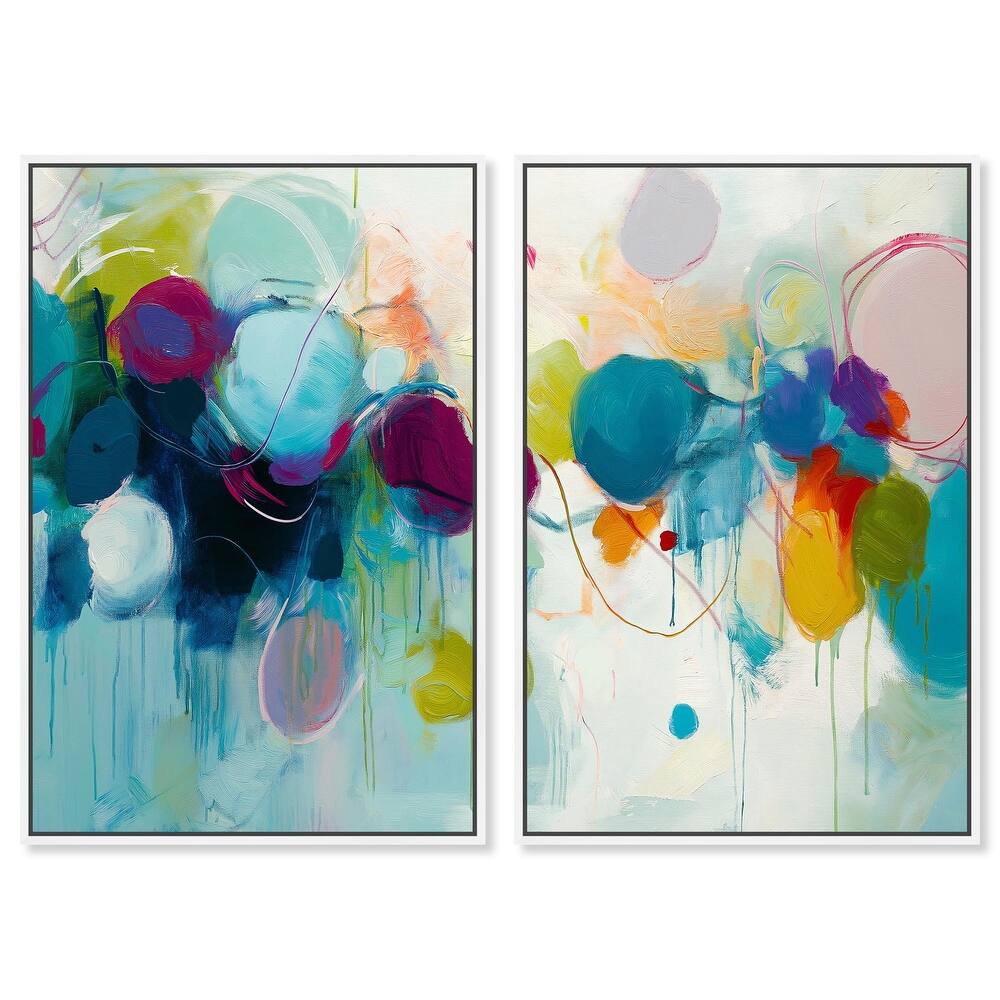 Expressive Flow I Canvas Set of 2 by Art Remedy