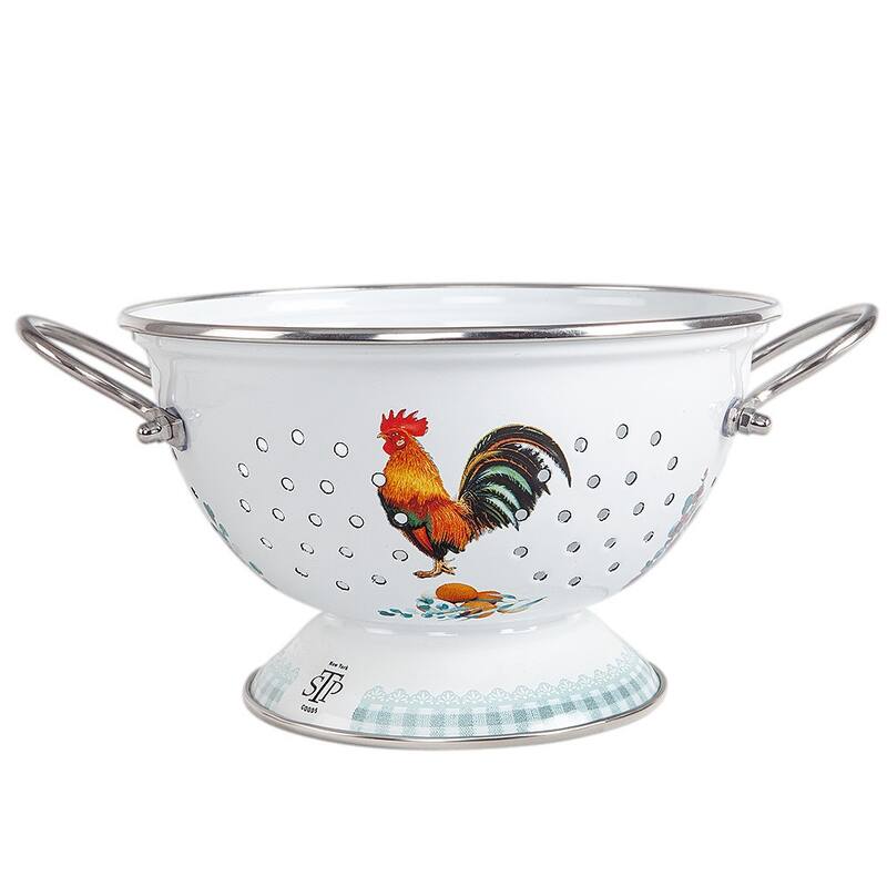 STP Goods 2.6 Qt Enameled High Quality Versatile Colander - 2.6Qt